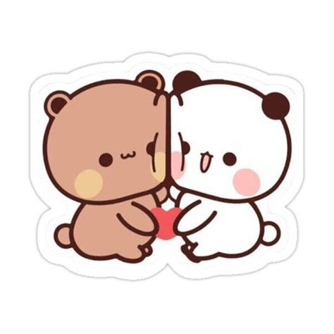 DuDu Bear And BuBu Pandas Love Story Sticker For Sale By Pandety