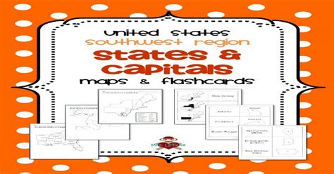 United States Southwest Region States And Capitals · Study Guide Map