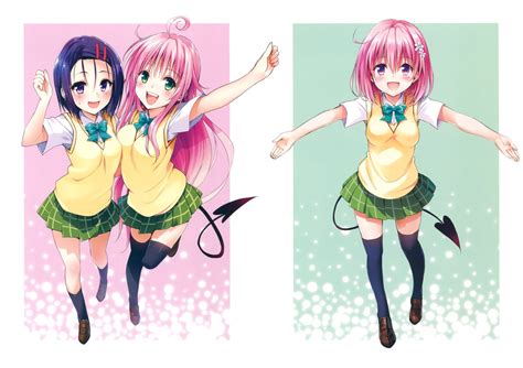 To Love Ru Long Hair Pink Eyes Hairpin Tail 1080p Girl Haruna