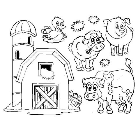 Free printable cow coloring pages for kids. Barn And Livestock Picture Coloring Page : Color Luna