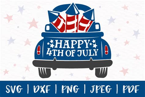 4th of july svg, 4th of july truck svg, truck back svg, png (533677