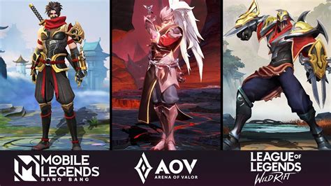 Mobile Legends Vs Arena Of Valor Vs Lol Wild Rift Map Graphics