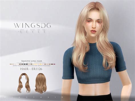 The Sims Resource Wings Er1126 Smooth Long Hair