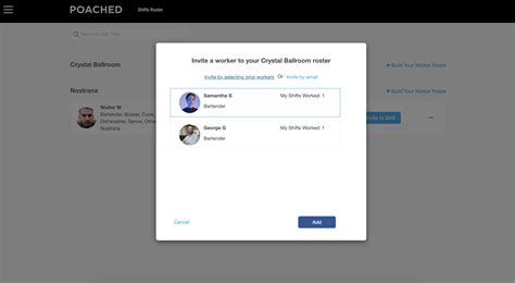 How do I add Poached Shift workers to my roster?
