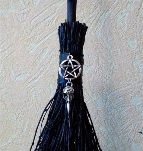 Black Altar Broom Black Witchs Broom Halloween Broom Etsy Halloween