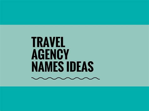 Namify's travel agency name generator uses one of the most advanced technologies to offer unique and catchy tours and travel business name ideas. 489+ Brilliant Travel Agency Names ideas ( Video ...