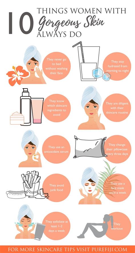 10 Things Women With Gorgeous Skin Always Do Skin Care Routine Skin Care Secrets Natural