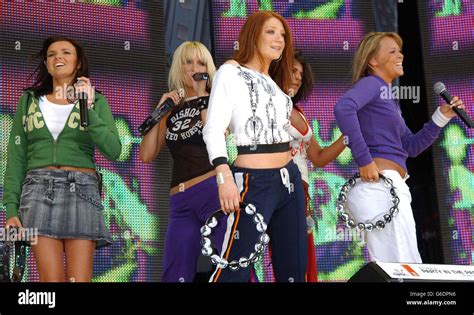 Girls Aloud Performing On Stage At The Capital Radio Party In The Park