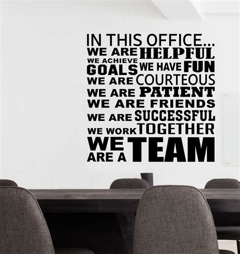 Teamwork Wall Decal In This Office Team Collage Lettering Office Wall