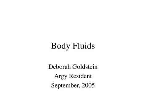 ppt body fluids powerpoint presentation free download id 559004