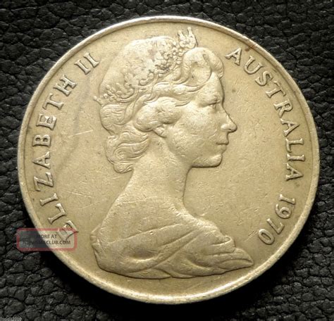 Australia, 1970 10 Cents Elizabeth Ii Lyrebird Coin