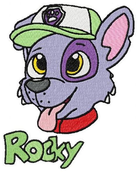 Rocky Face Paw Patrol Machine Embroidery By Embroideryworldstore