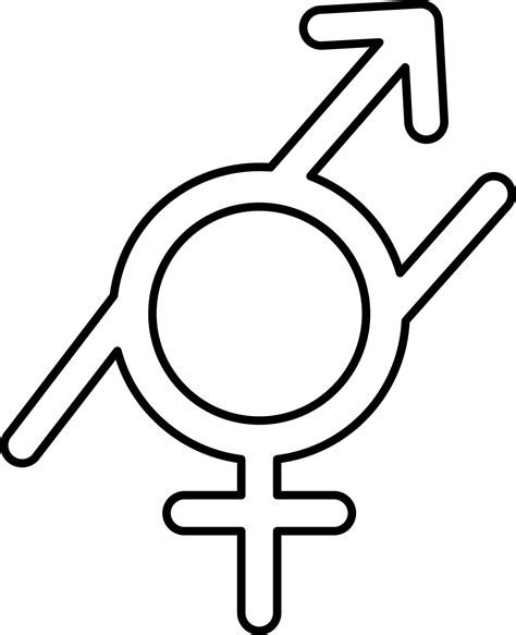 Gender Fluid Icon Or Symbol In Black Thin Line Art 24154992 Vector Art At Vecteezy