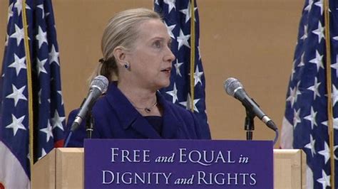 hillary clinton declares gay rights are human rights bbc news