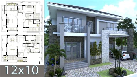 5 Bedrooms Modern Home 10x12m - SamPhoas Plan | Modern house, Modern house design, Modern house ...