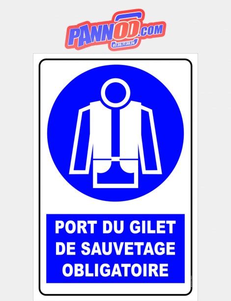 Panneau Port Du Gilet De Sauvetage Obligatoire Alu