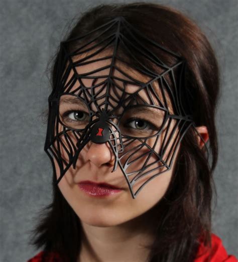 Black Widow Leather Halloween Mask Etsy