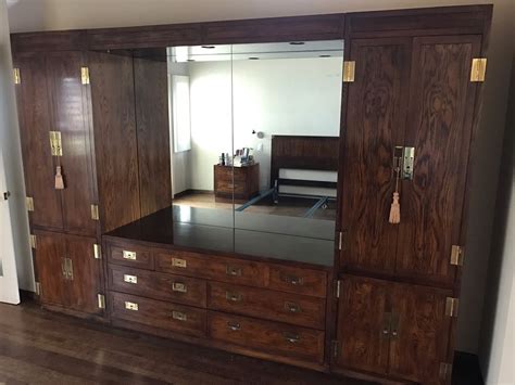 Bleached wood and ebony exterior with brass accents. Henredon Master Bedroom Set #Henredon | Master bedroom set ...