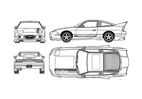 Download Drawing Nissan Silvia 180sx S13 Coupe 1989 In Ai Pdf Png Svg