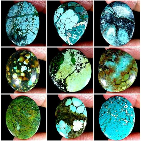 Natural Tibet Turquoise Mix Cabochon Untreated Loose Gemstone TC57