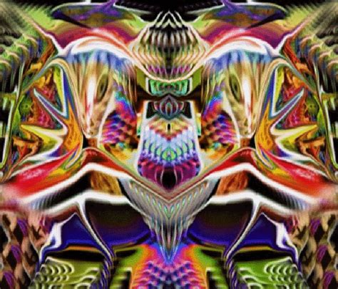 Psychedelic Dmt Fractals Blast Off Creature  By Popsmaroon