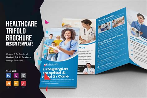 Medical Healthcare Trifold Brochure Creative Brochure Templates