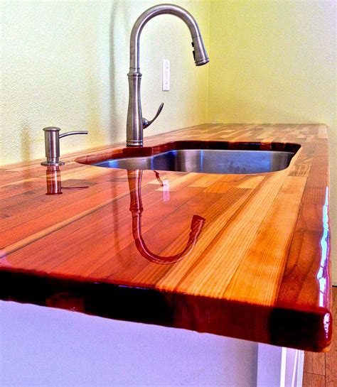 Embed fire glass in resin. wood countertop with UltraClear Epoxy | Photo Gallery ...