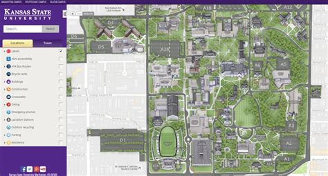 Map Of K State Campus Tourist Map Of English