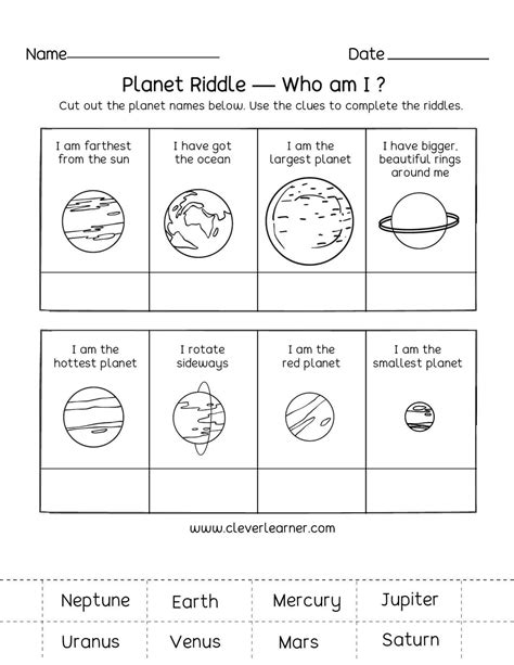Funny Riddle About Planets Worksheet Zone