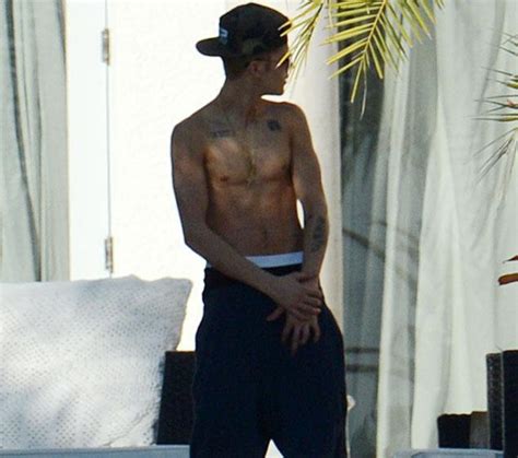 Then, an 80's inspired pop song about dying for love comes on next. Justin Bieber goes shirtless in Miami - NY Daily News