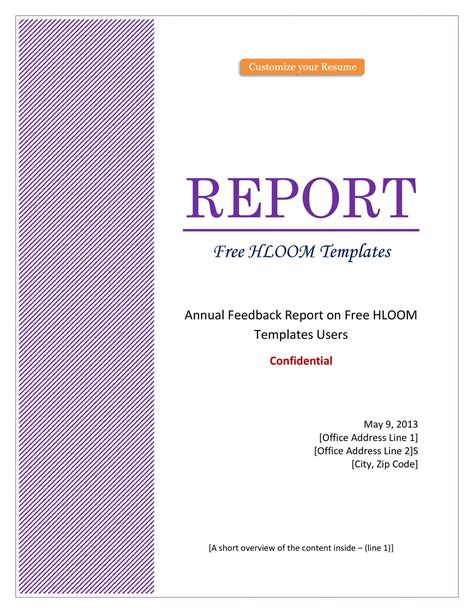 Cover Page Of Report Template In Word In 2021 Page Template Cover