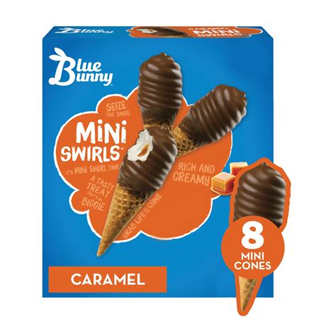 Blue Bunny Mini Swirls Caramel Ice Cream Cones Shop Cones