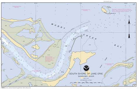 South Shore Of Lake Erie Sandusky River 23 Nautical Chart ΝΟΑΑ Charts