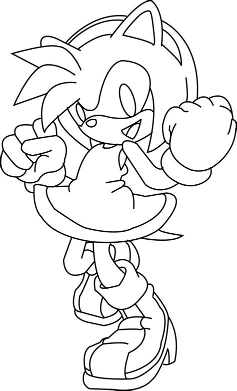 Sonic Amy Coloring Rose Pages Coloriage Boom Classic Dessin Colorear