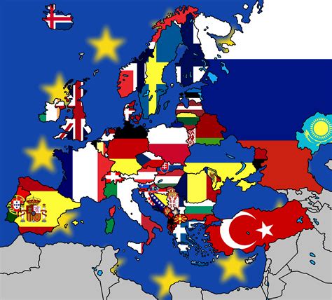 Europe Flag Map