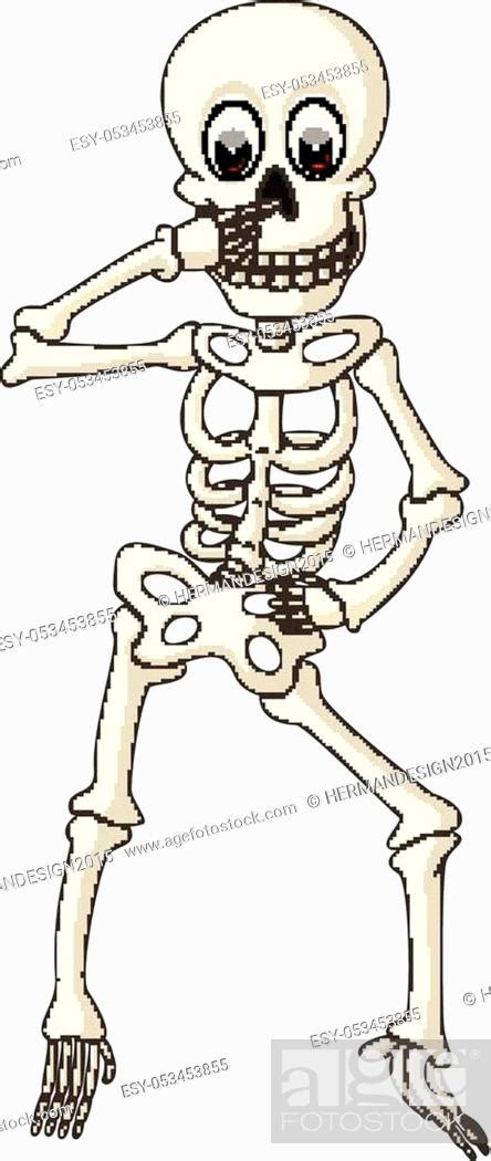 Illustration Of Cartoon Funny Human Skeleton Dancing Stock Vector Vector And Low Budget