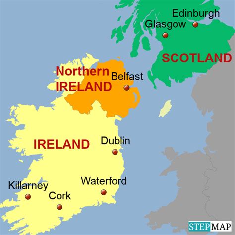 Stepmap Scotland Ireland Landkarte Für Ireland