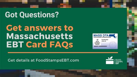 To know the date your benefits will be available in your account each month. Massachusetts EBT Card 2020 Guide - Food Stamps EBT