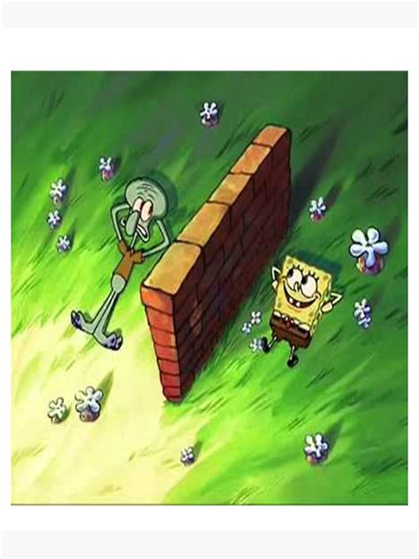 Spongebob Spongebob And Squidward And A Wall Poster For Sale By Omegae