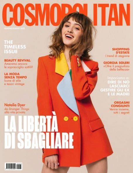 Natalia Dyer Cosmopolitan Magazine July 2022 Cover Photo Italy