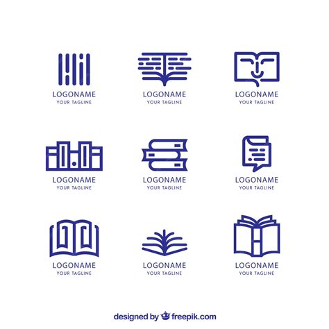 Premium Vector Set Of Bookstore Logos In Linear Style