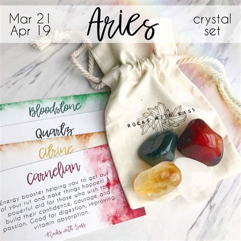Aries Zodiac Crystal Set 1299 This Zodiac Crystal Set Is Made Up Of