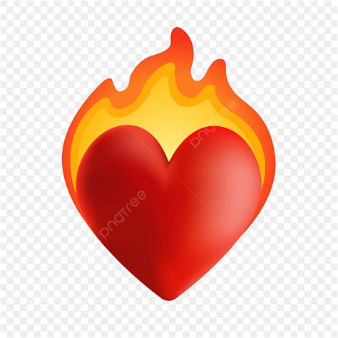 Herz In Flammen Emoji Herz Brennt Herz In Flammen Emoji Png Herz In
