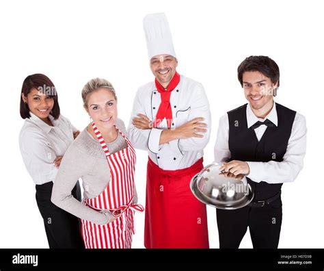 Group Of Chef And Waiters Stock Photo Alamy