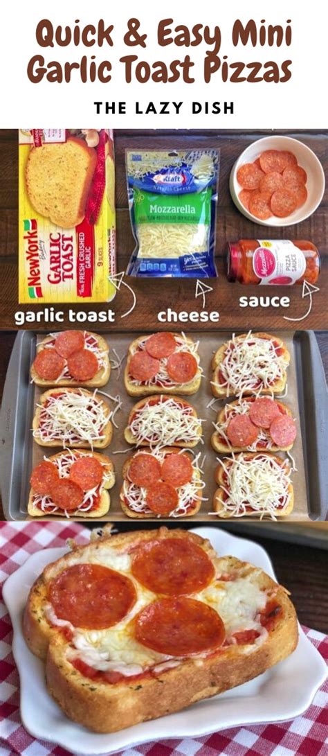 Quick And Easy Mini Garlic Toast Pizzas The Lazy Dish Valir Recipes