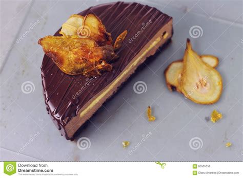 An easy chocolate creme brulee recipe. Chocolate Mousse, Pear And Creme Brulee Entremet Stock ...