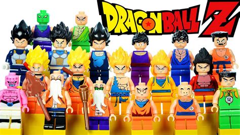About amazon toys & games. LEGO Dragon Ball Z KnockOff Minifigure Collection w/ Goku Krilin Vegeta & Piccolo - YouTube