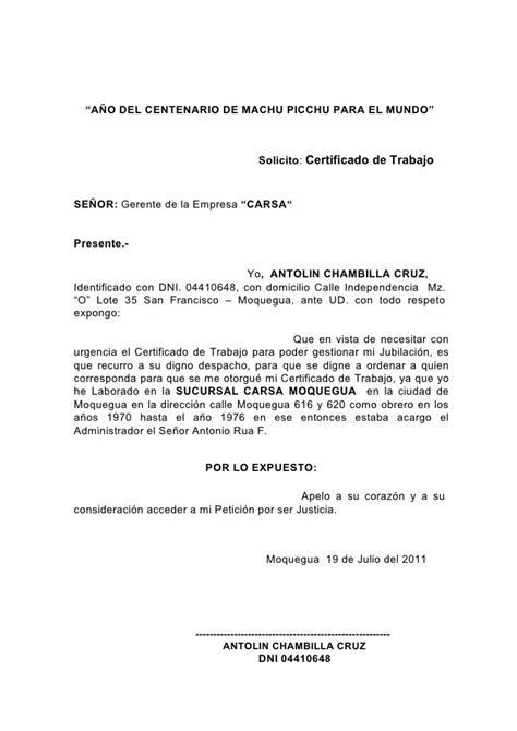 Modelo Carta Solicitud De Certificado Laboral Financial Report Pdmrea