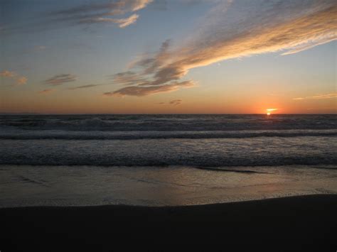 Free Sunset On The Sandy Beach 2 Stock Photo