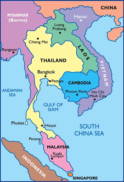 Detailed Political Map Of Thailand Thailand Detailed Political Map Vidiani Com Maps Of All